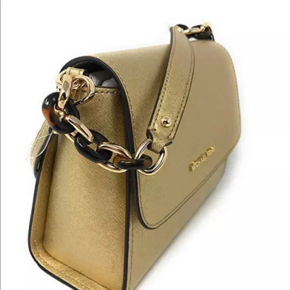 Michael Kors Gold Sofia Crossbody Satchel NEW Purse - Picture 3 of 5